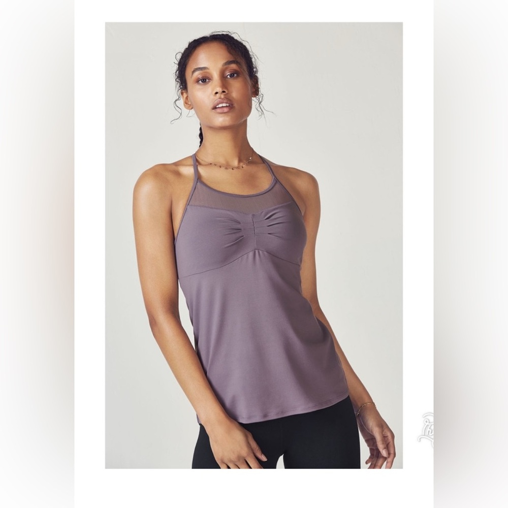 Fabletics Purple Addison Racerback Tank Top Gym Workout Size Small